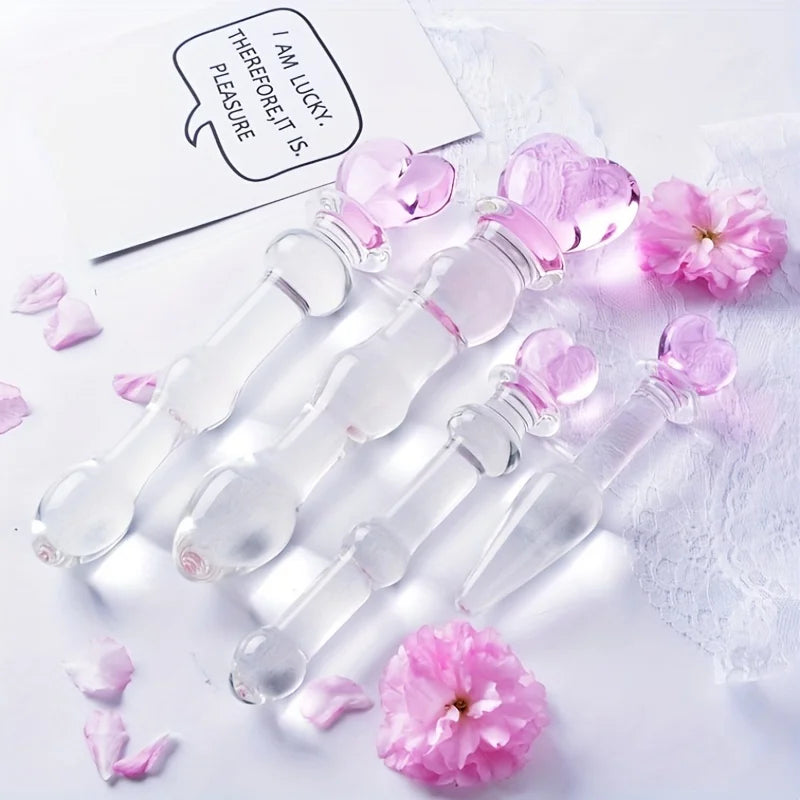 Gode en Verre Cristal – Stimulation Anale, Vaginale & Prostatique | 4 Tailles