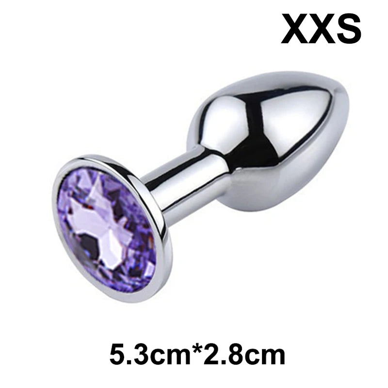 Plug Anal en Métal & Base Gemme – Bijou Intime Rafiné & Sensations Thériques