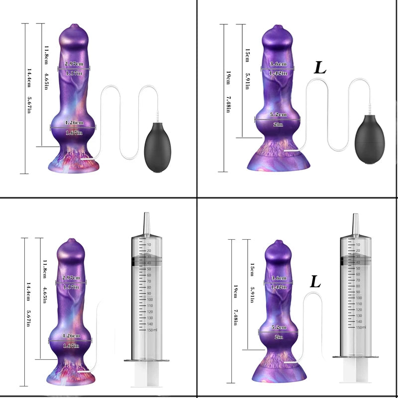 Gode Éjaculateur Fantaisie Animal avec Ventouse – Silicone | Fonction Squirt | 2 Modèles