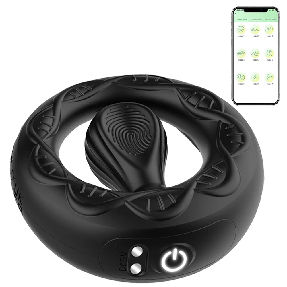 Anneau Pénien Vibrant Double Bingoxxo – APP Bluetooth | 9 Modes | Couple CE
