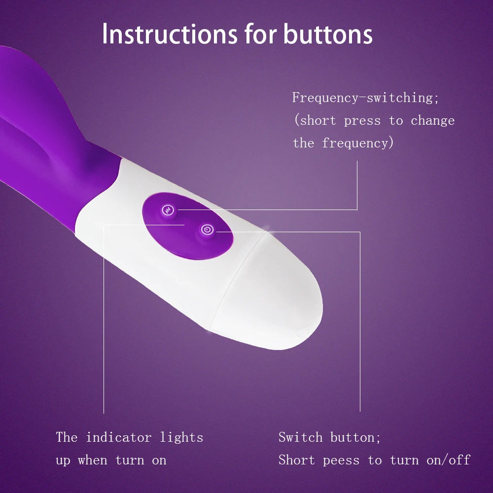 Vibromasseur Rabbit – Double Stimulation Point G & Clitoris | 10 Vitesses | Silicone Waterproof