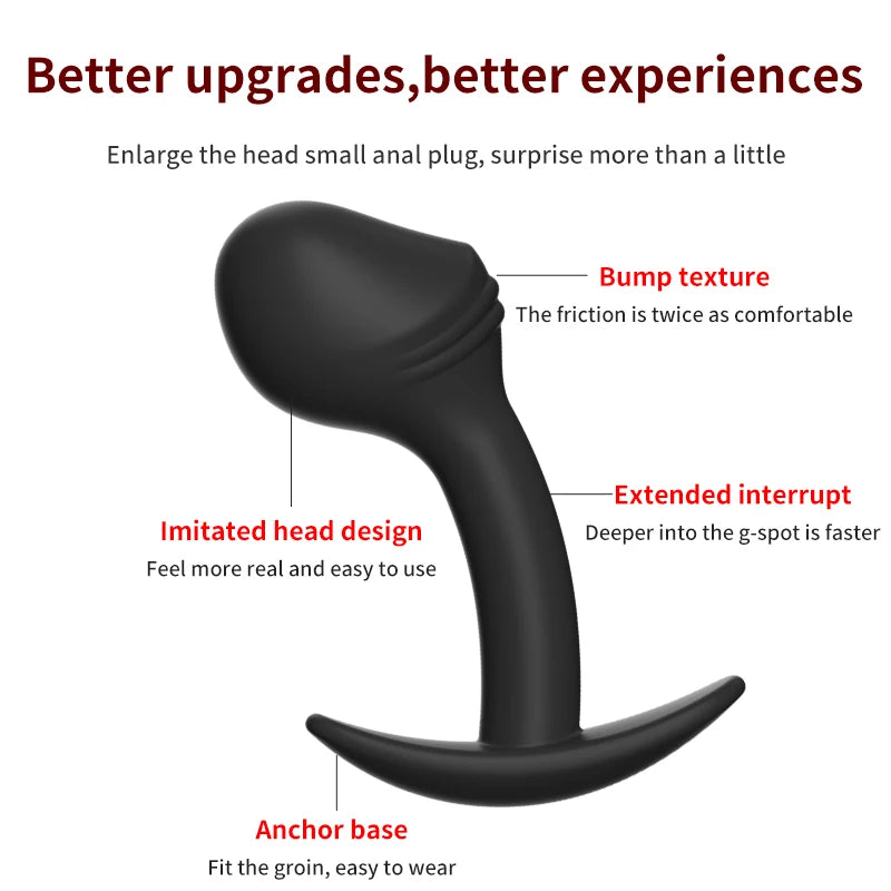 Plug Anal Silicone Portable – 6 Formes, 3 Tailles | Masseur Prostatique