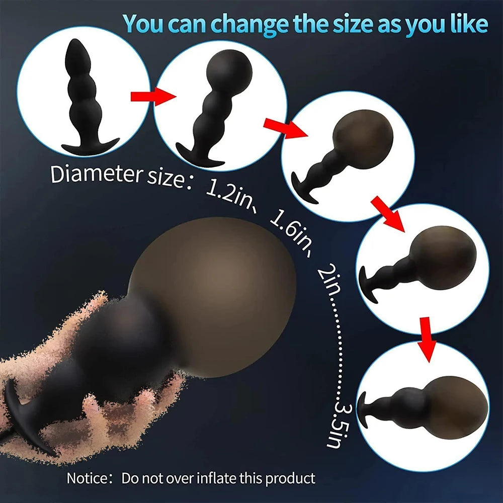 Plug Anal Gonflable avec Pompe – Silicone Médical | 12 Modèles | Dilatation Progressive