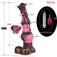 Gode Fantaisie Cheval Éjaculateur Ventouse – Silicone | Harnais en Option
