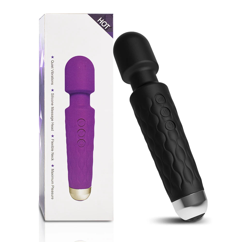 Vibromasseur Baguette Magique AV – 20 Modes & 8 Intensités | Clitoris & Point G