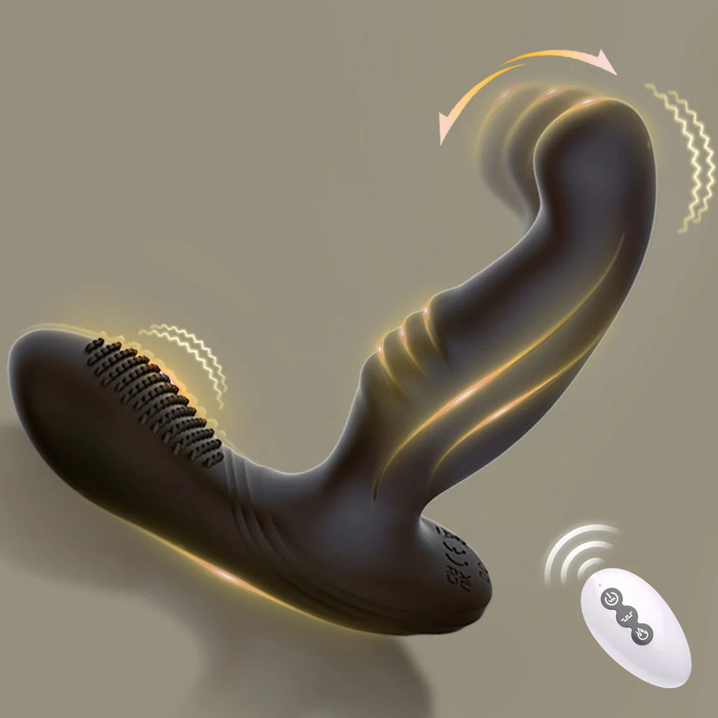 Plug Anal Vibrant Oscillant Bokisoon QS029 – 2 Moteurs | 10 Fréquences | Télécommande 10m | IPX56
