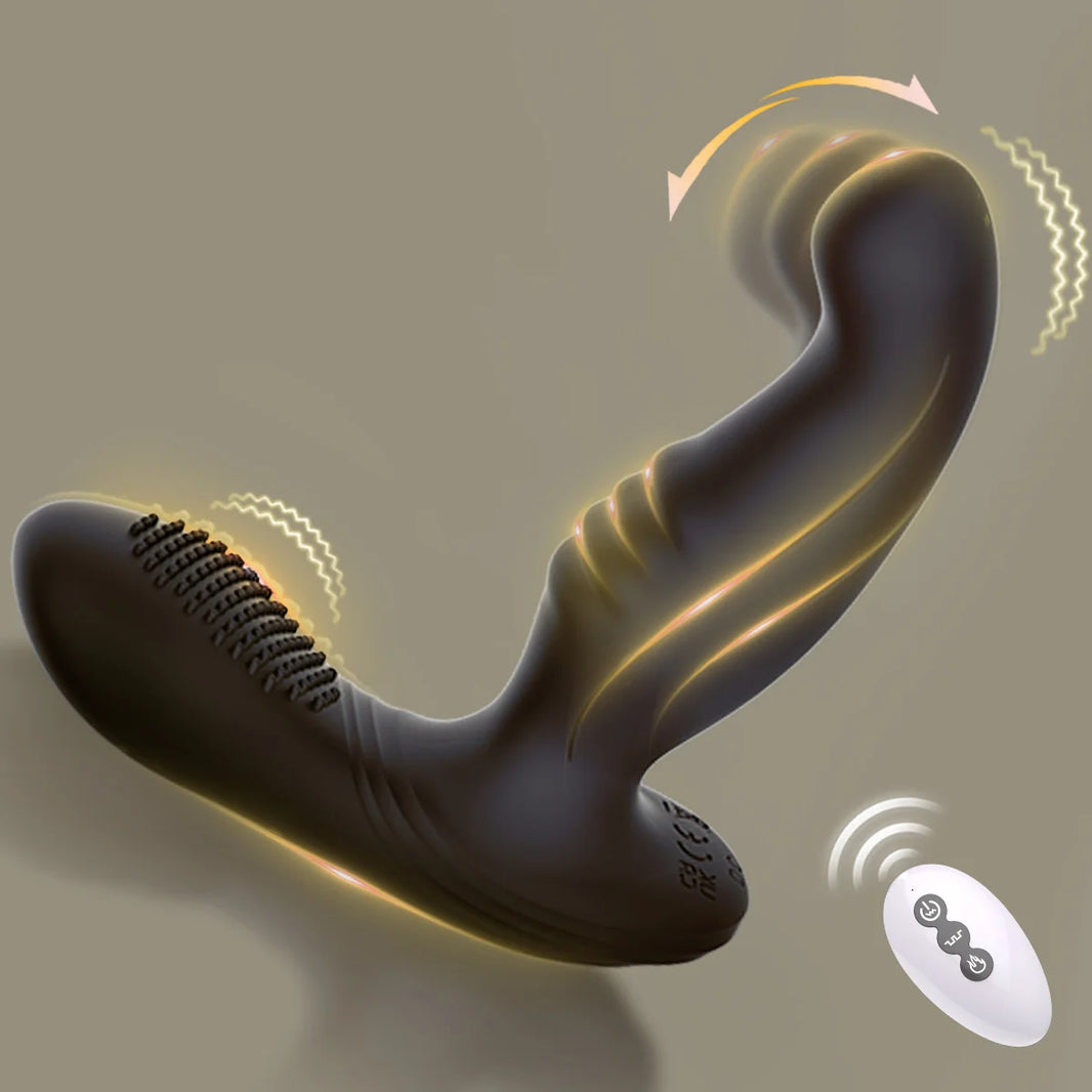 Plug Anal Vibrant Oscillant Bokisoon QS029 – 2 Moteurs | 10 Fréquences | Télécommande 10m | IPX56