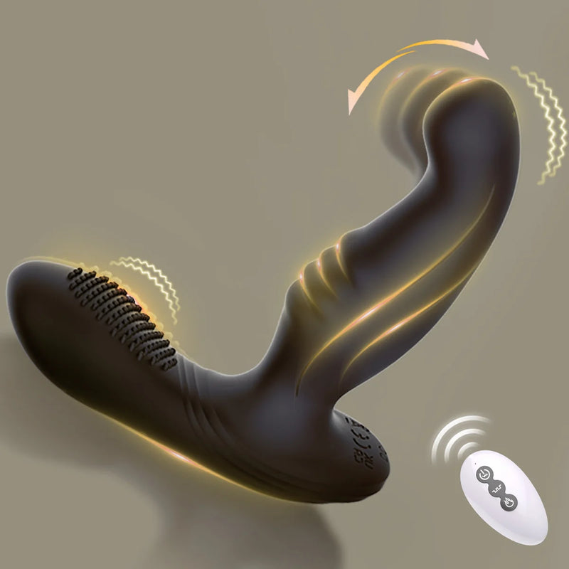 Plug Anal Vibrant Oscillant Bokisoon QS029 – 2 Moteurs | 10 Fréquences | Télécommande 10m | IPX56