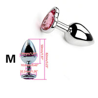 Plug Anal Métal Cœur – 6 Couleurs | 3 Tailles S/M/L | Acier Inoxydable | Unisexe