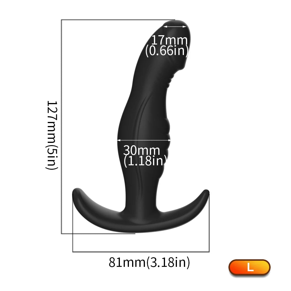 Plug Anal Silicone Gland Réaliste – Kit Entraînement Anal | S/M/L & Set 3 Pièces | Débutant & Expert