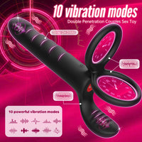 Kit 5-en-1 Double Pénétration – Anneau Vibrant, Gode & Plug Anal | Plaisir Ultime Couple