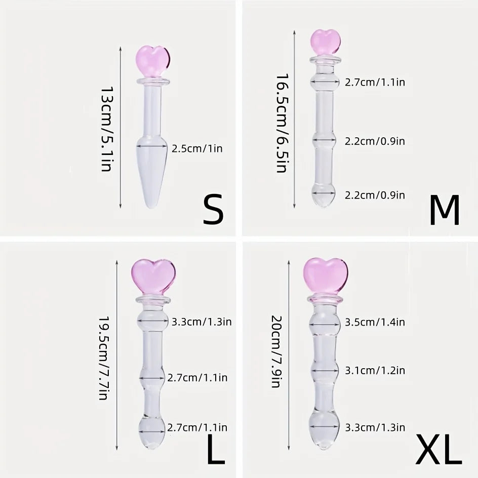 Gode en Verre Cristal – Stimulation Anale, Vaginale & Prostatique | 4 Tailles