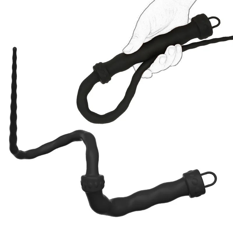 Fouet BDSM Silicone – Stimulation & Jeux de Rôle | Rouge, Bleu, Noir