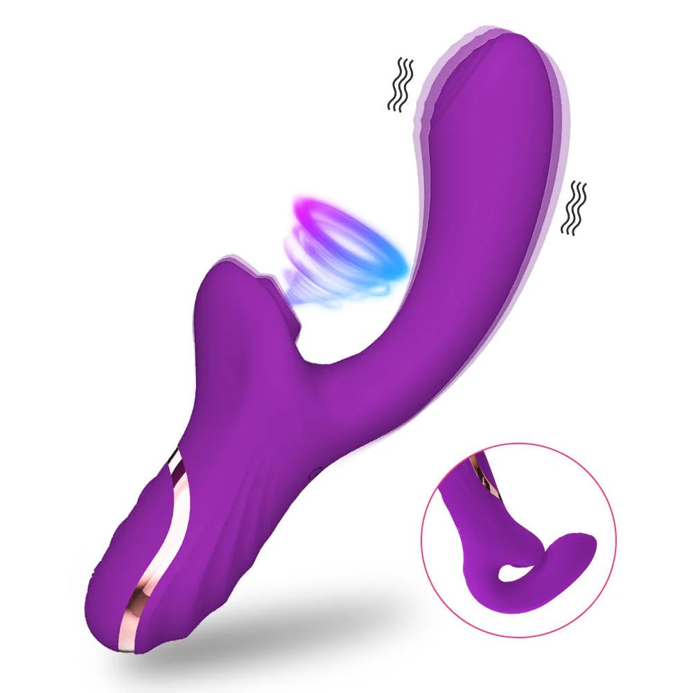 Vibromasseur Clitoridien 2-en-1 – Aspiration & Vibration, Double Orgasme Garanti