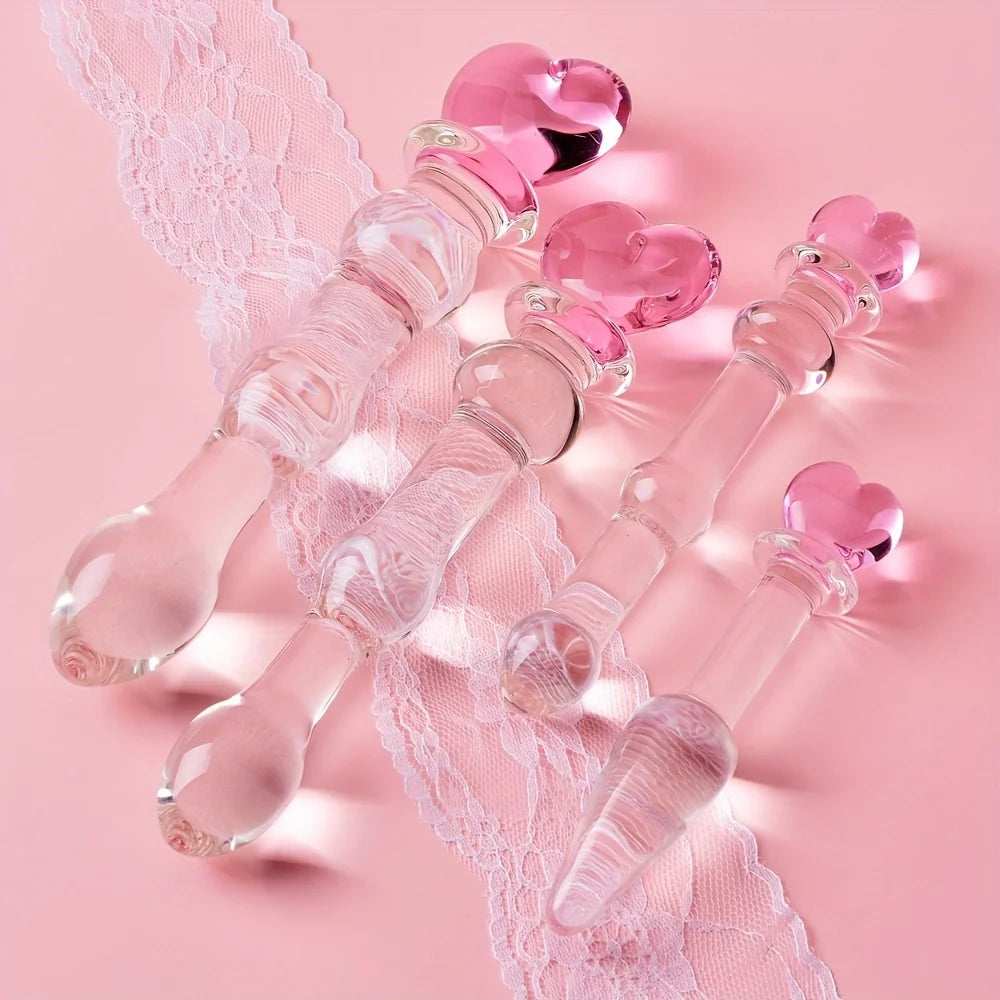 Gode en Verre Cristal – Stimulation Anale, Vaginale & Prostatique | 4 Tailles