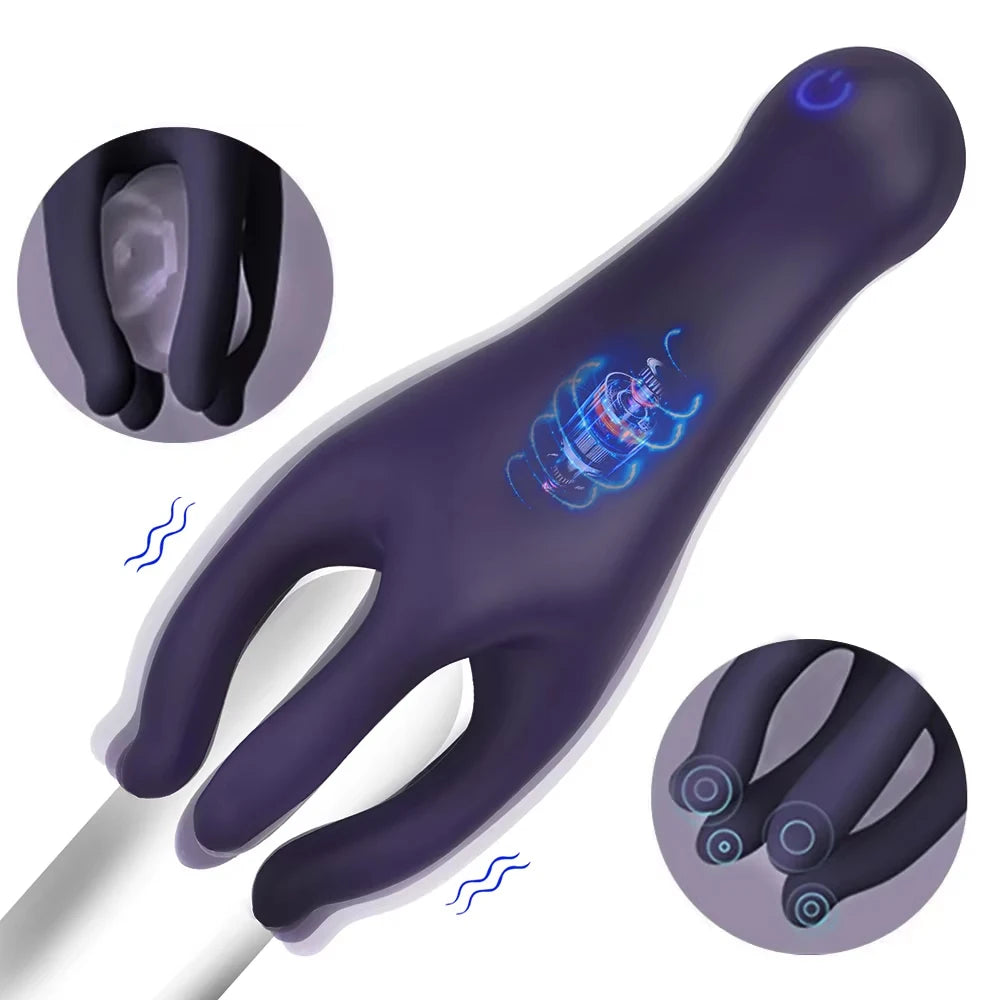 Stimulateur de Gland Vibrant – Entraînement & Retard Éjaculation | 10 Modes | USB Waterproof