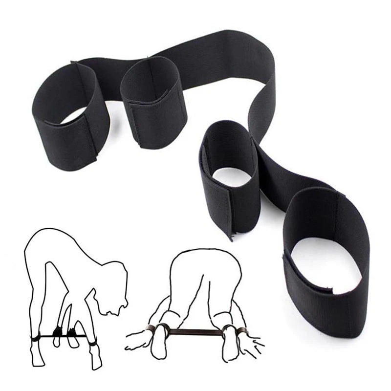 Kit Bondage BDSM Menottes Poignets & Chevilles – Nylon Ajustable