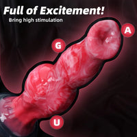 Gode Fantaisie Chien Nœud Monster avec Ventouse – Silicone Liquide Premium | 3 Tailles
