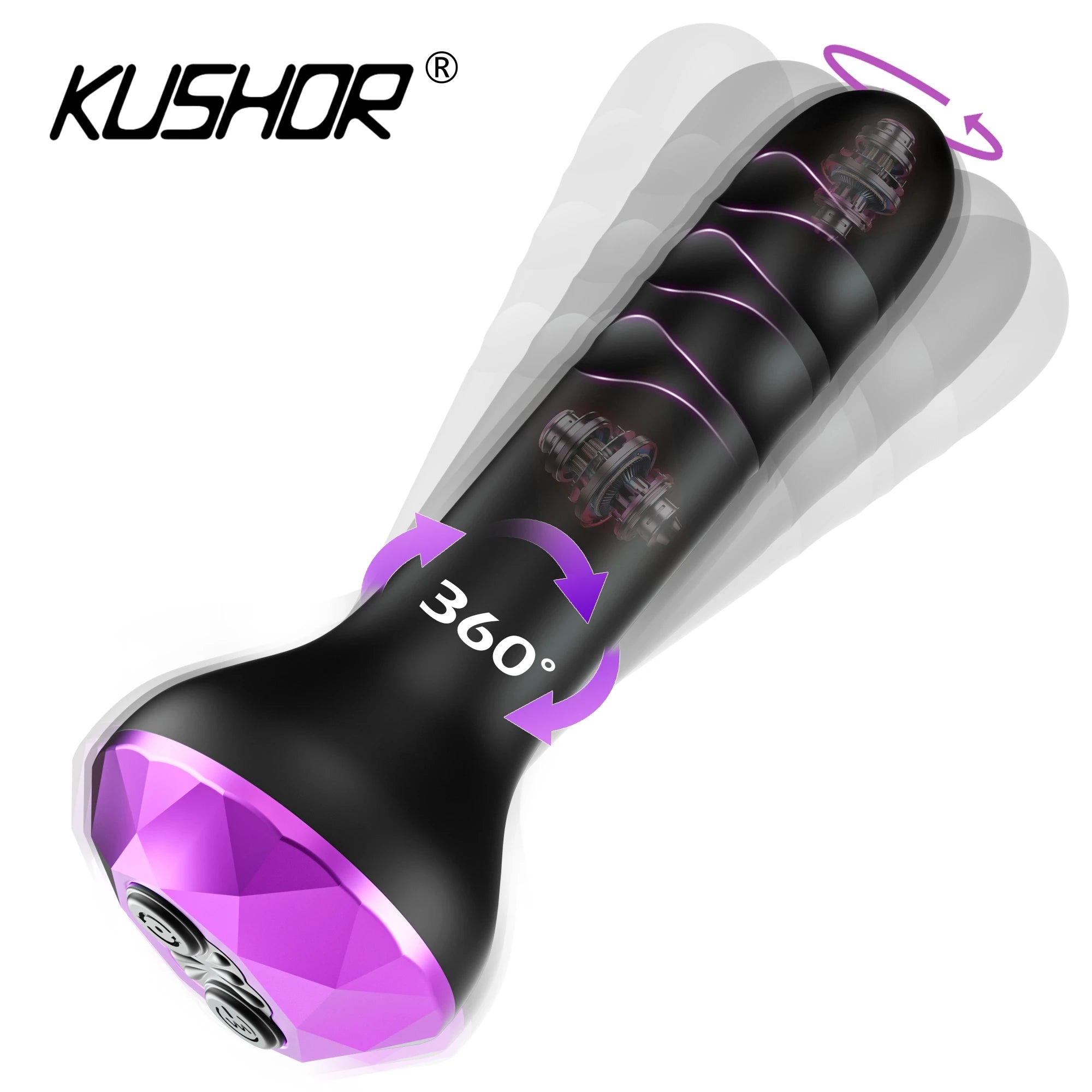 Plug Anal Vibrant & Rotatif – Masseur Prostate Double Moteur 10 Modes