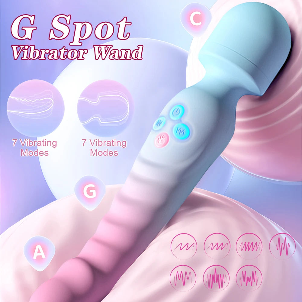 Vibromasseur Baguette Magique AV – Chauffant 40°C & Rotation 360° | 10 Modes