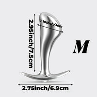 Plug Anal Métallique Strass QiiAii – Forme Pouce | Point G & Prostate | 3 Tailles + Pack
