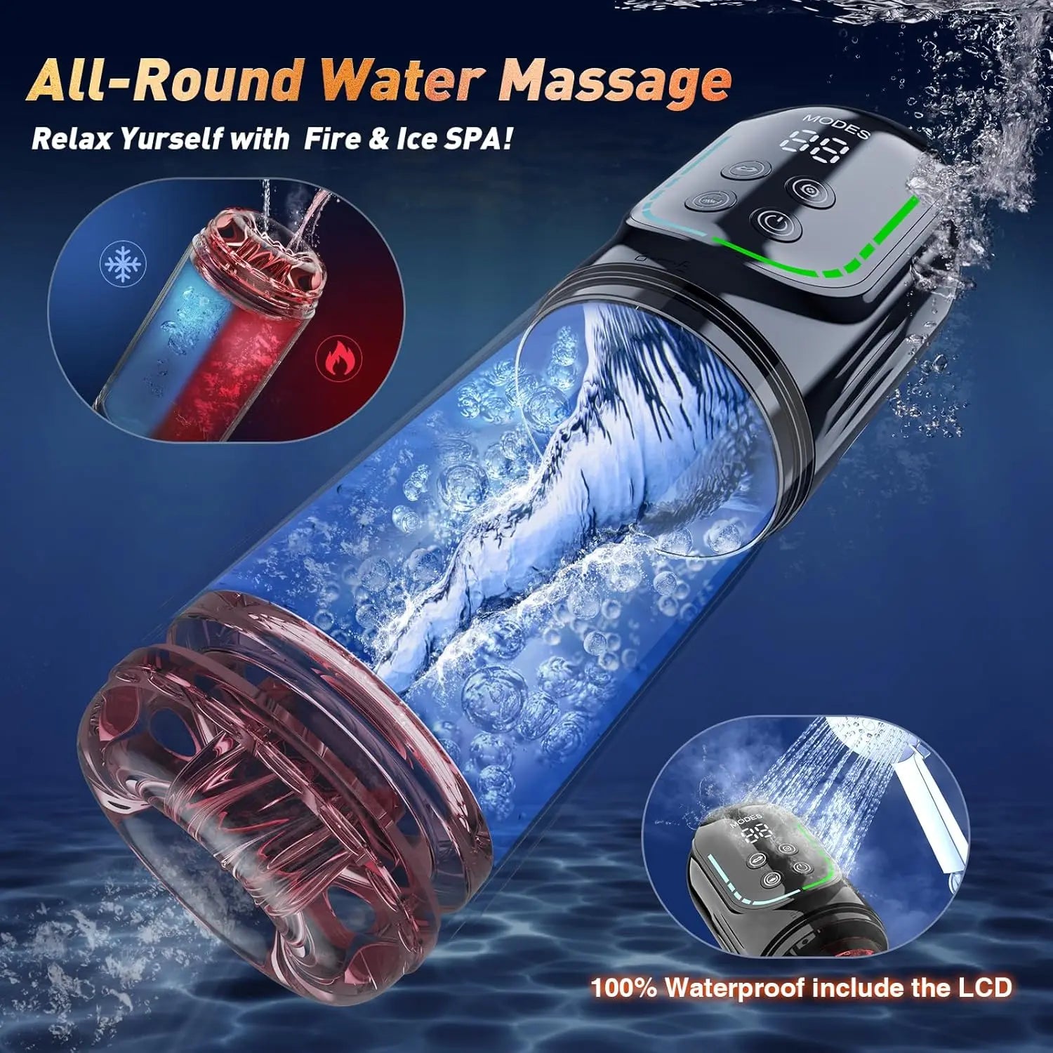 Masturbateur Masculin IA 7-en-1 – Pompe, Aspiration, Léchage & Rotation | Contrôle App LCD