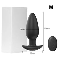 Plug Anal Vibrant Télécommandé Sans Fil – Silicone | 3 Tailles | Prostate & Clitoris