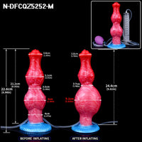Gode Éjaculateur Gonflable Double Nœud – Plug Anal Gicleur | Unisexe | Tailles S & M