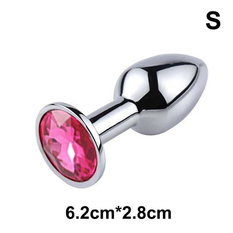 Plug Anal en Métal & Base Gemme – Bijou Intime Rafiné & Sensations Thériques