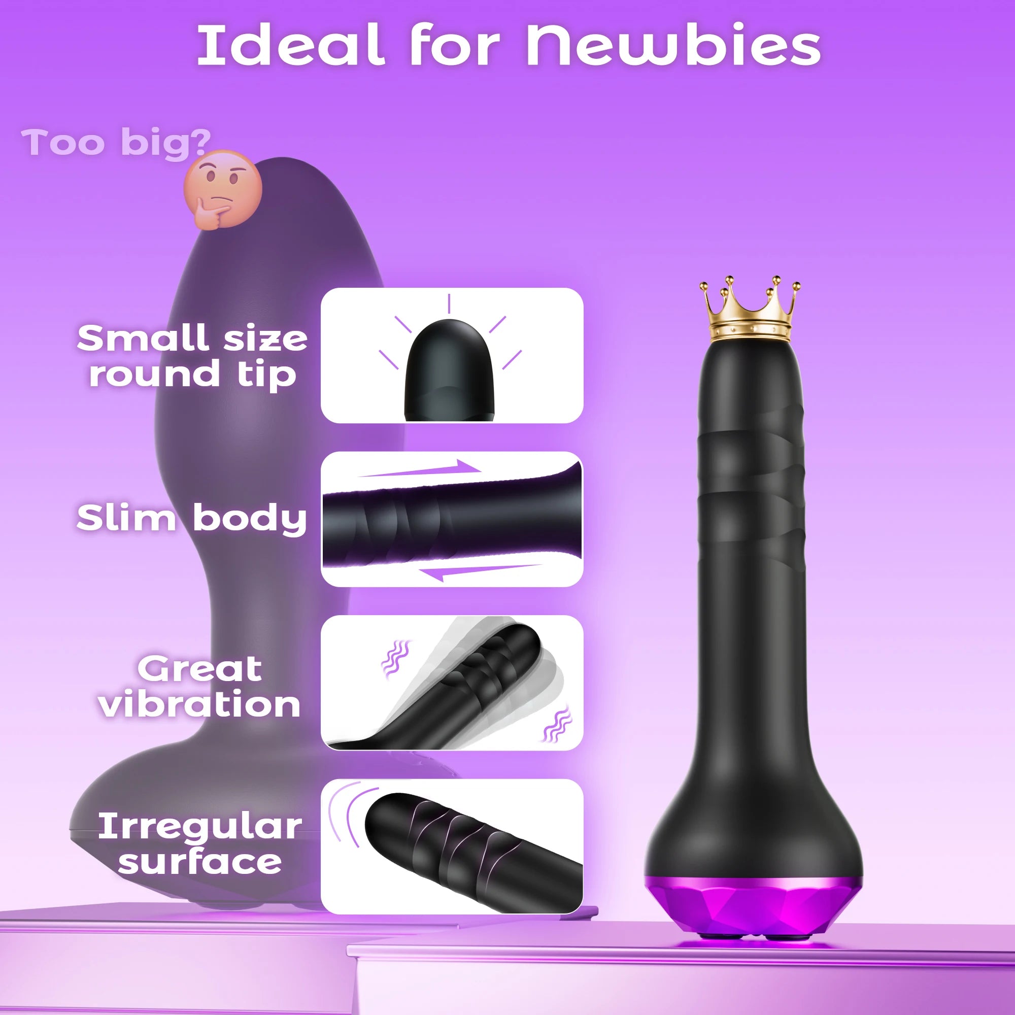 Plug Anal Vibrant & Rotatif – Masseur Prostate Double Moteur 10 Modes