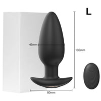 Plug Anal Vibrant Télécommandé Sans Fil – Silicone | 3 Tailles | Prostate & Clitoris