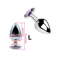 Plug Anal Métal Cœur – 6 Couleurs | 3 Tailles S/M/L | Acier Inoxydable | Unisexe