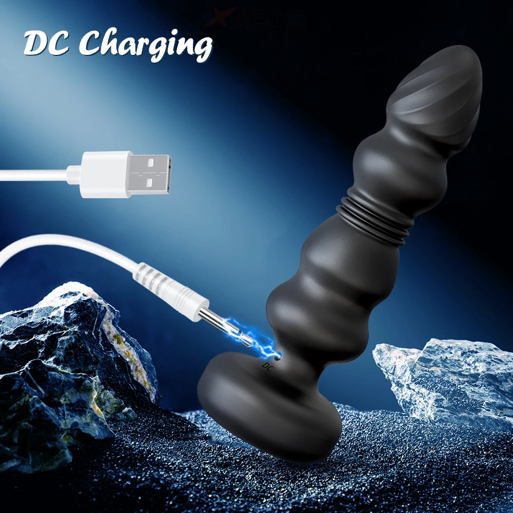 Plug Anal Vibrant Va-et-Vient Xbonp – Silicone | Massage Prostatique | APP ou Télécommande