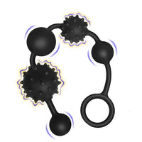 Chapelet Anal Silicone – Boules Lisses & Piquantes | Stimulation Progressive | 3 Tailles | Waterproof