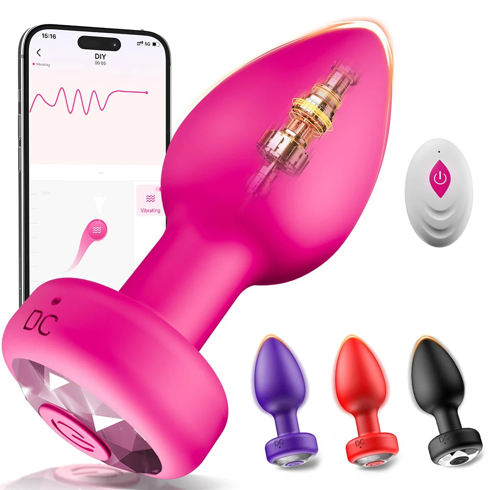 Plug Anal Vibrant Connecté – App ou Télécommande, 10 Modes | Plaisir à Distance