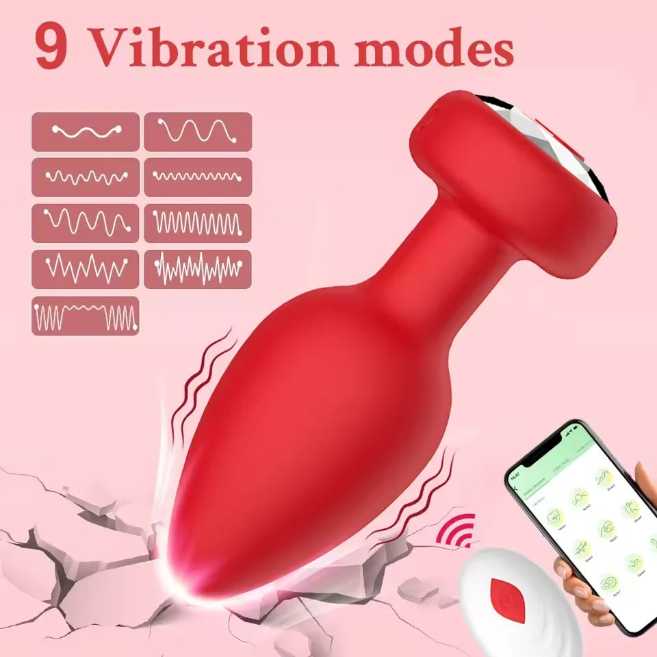 Plug Anal Vibrant Connecté Bluetooth – Contrôle APP à Distance | Silicone | 4 Couleurs