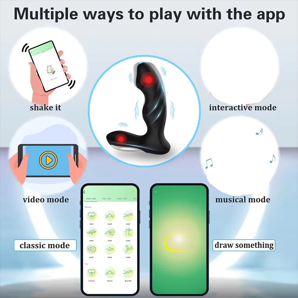 Plug Anal Vibrant Connecté App – Prostate, Anneau Pénien & Retard Éjaculation | Homme