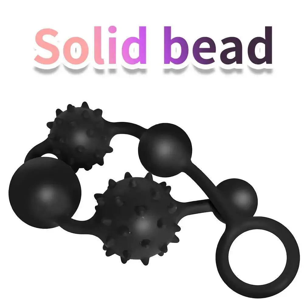 Chapelet Anal Silicone – Boules Lisses & Piquantes | Stimulation Progressive | 3 Tailles | Waterproof