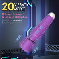 Vibromasseur Baguette Magique AV – 20 Modes & 8 Intensités | Clitoris & Point G