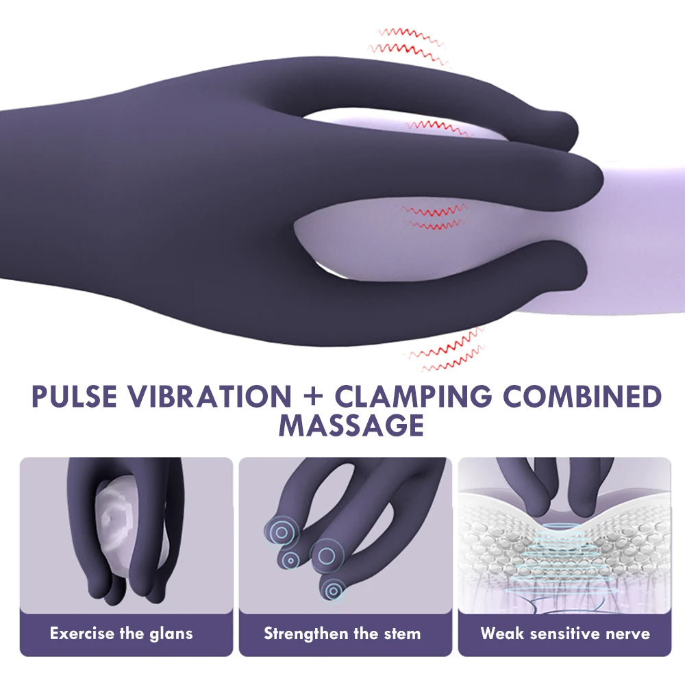 Stimulateur de Gland Vibrant – Entraînement & Retard Éjaculation | 10 Modes | USB Waterproof