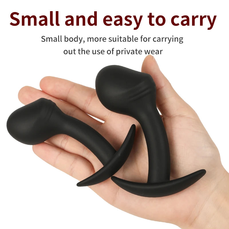 Plug Anal Silicone Portable – 6 Formes, 3 Tailles | Masseur Prostatique