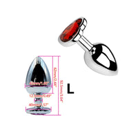 Plug Anal Métal Cœur – 6 Couleurs | 3 Tailles S/M/L | Acier Inoxydable | Unisexe