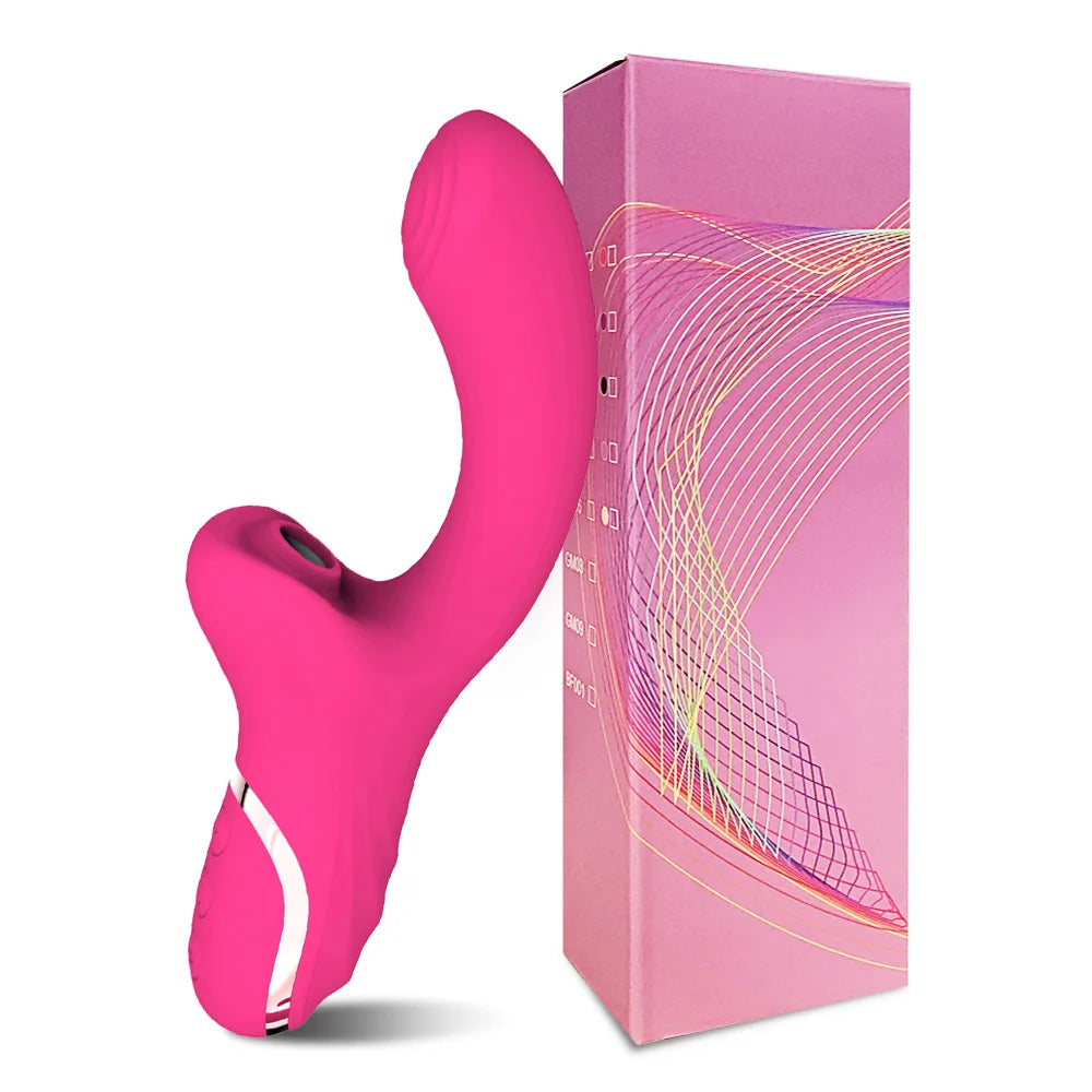 Vibromasseur Clitoridien 2-en-1 – Aspiration & Vibration, Double Orgasme Garanti