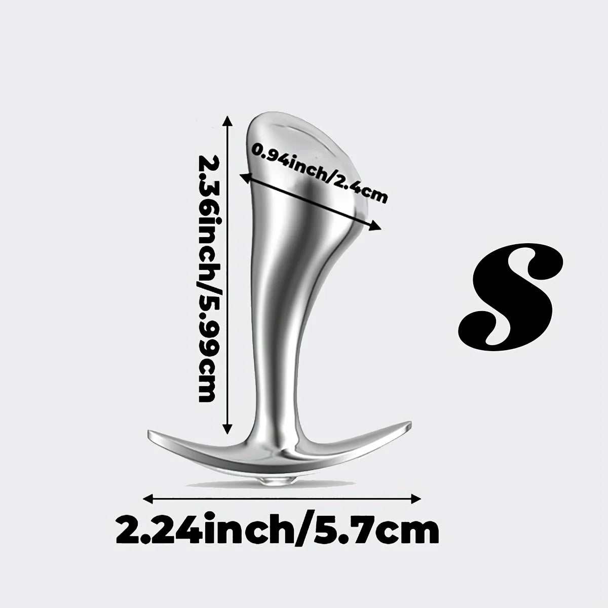 Plug Anal Métallique Strass QiiAii – Forme Pouce | Point G & Prostate | 3 Tailles + Pack