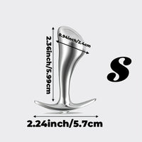 Plug Anal Métallique Strass QiiAii – Forme Pouce | Point G & Prostate | 3 Tailles + Pack