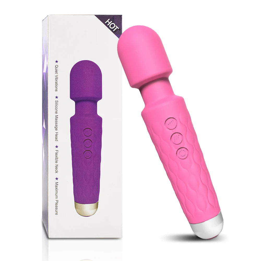 Vibromasseur Baguette Magique AV – 20 Modes & 8 Intensités | Clitoris & Point G