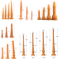 Long Plug Anal Silicone – 7 Designs | 4 Tailles S/M/L/XL | Massage Prostate | Unisexe