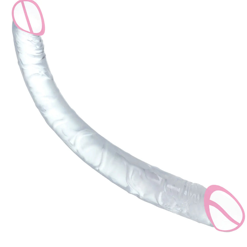 Double Gode Long Réaliste – TPE Souple | 3 Tailles | Vaginal & Anal