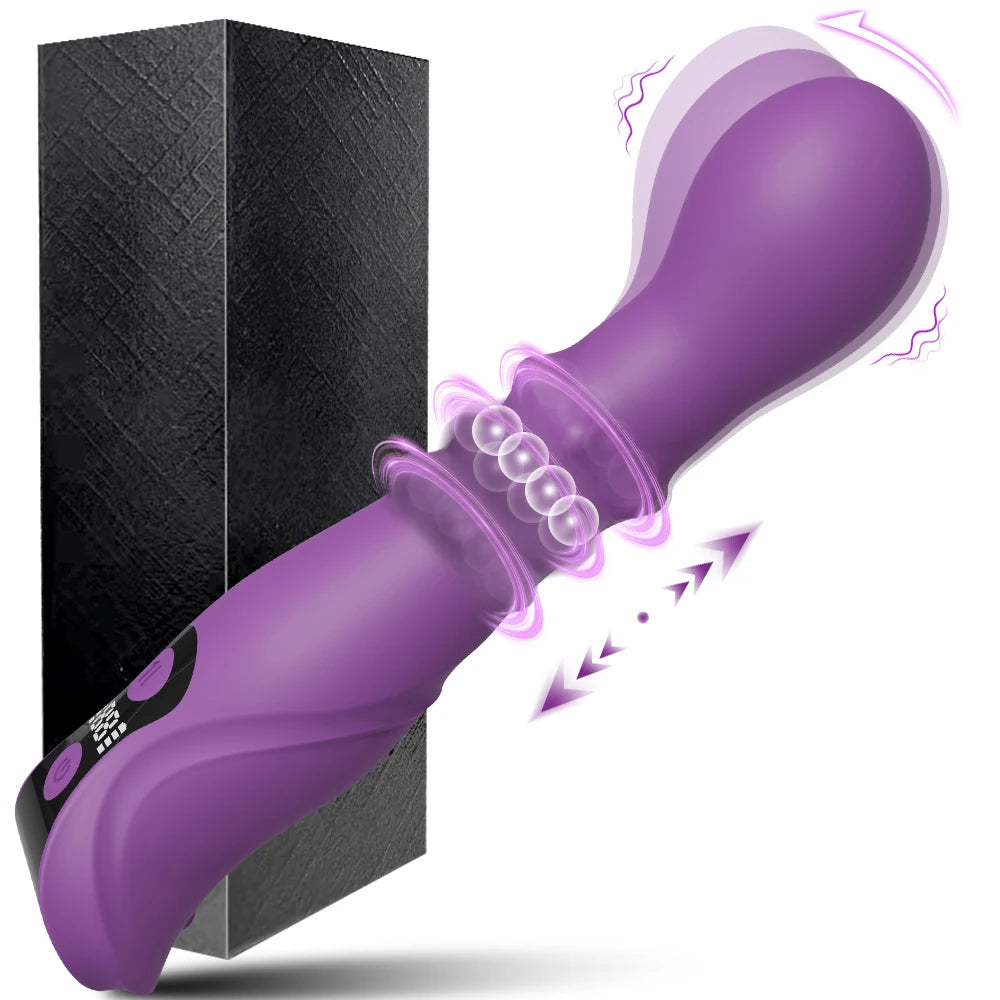 Vibromasseur Rabbit 4-en-1 – Rotation, Compression, Point G & Clitoris | 10 Modes