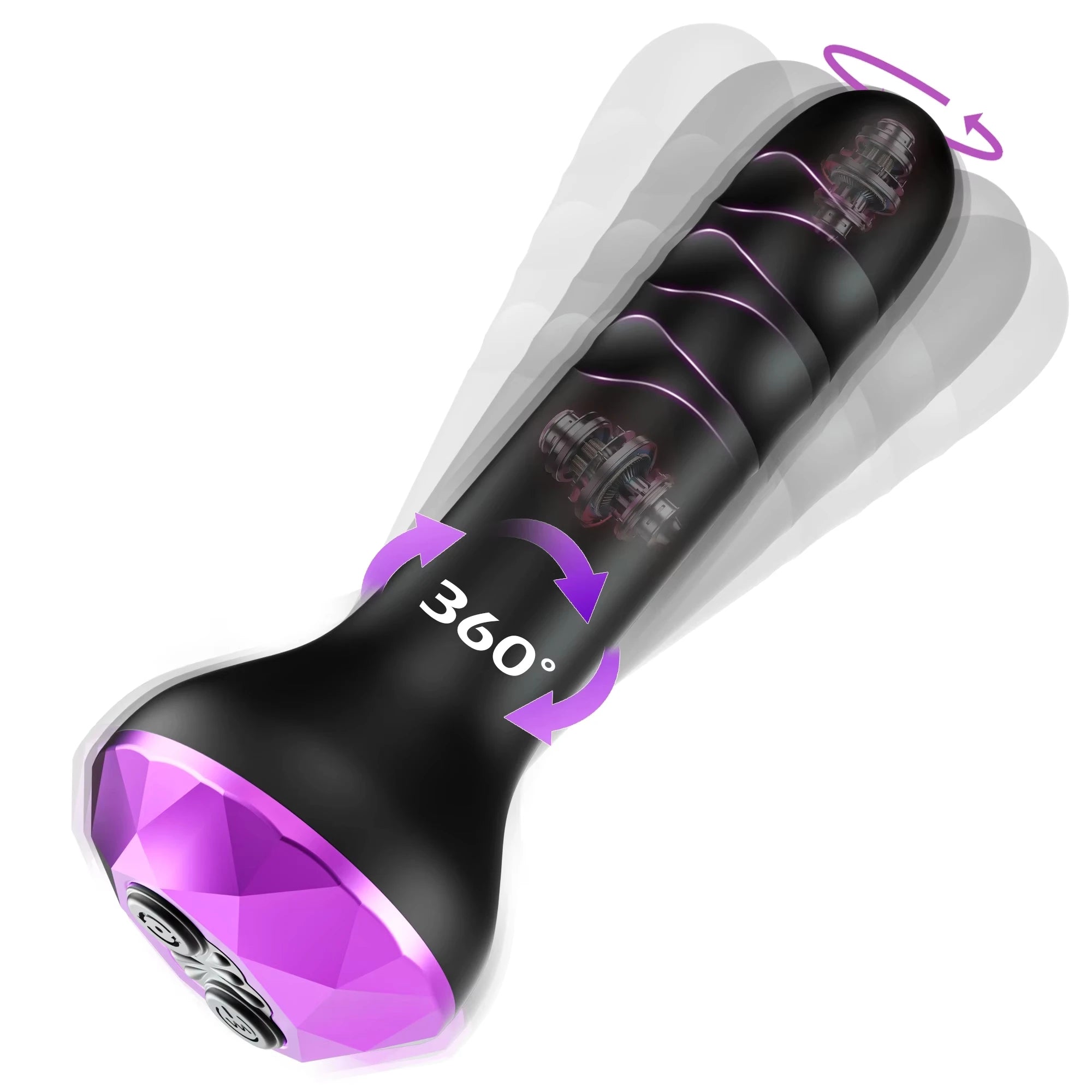 Plug Anal Vibrant & Rotatif – Masseur Prostate Double Moteur 10 Modes